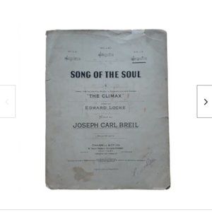 1909 Song of the Soul Joseph Carl Breil from Drama Climax by Edward Locke